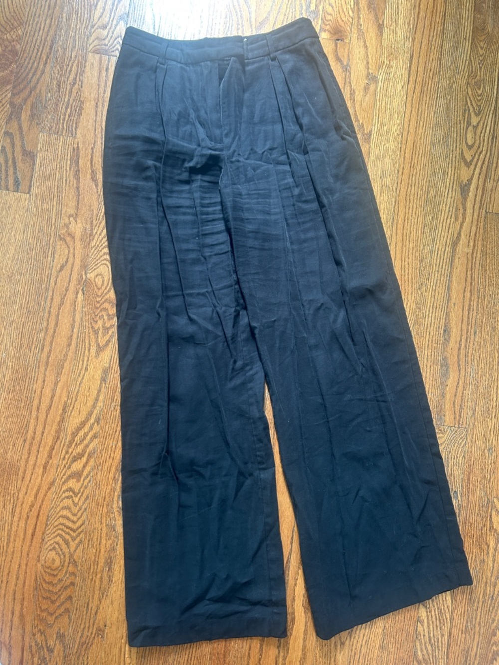 Glassons Black Pleated Wide-Leg Trousers